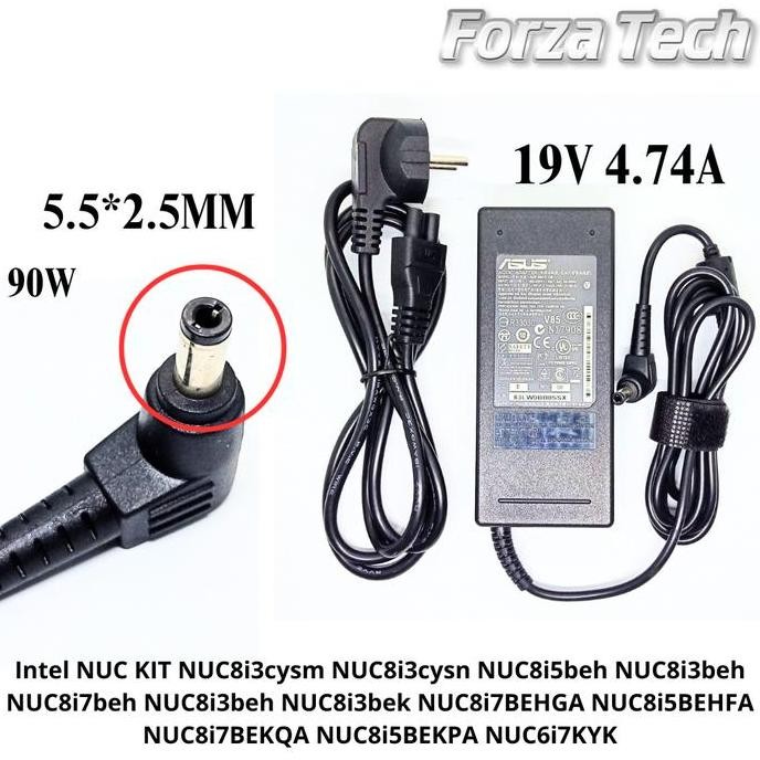 NEW Adaptor 19V 4.74A Intel NUC KIT NUC8i3cysn NUC8i5beh NUC8i7beh 90W MURAH!