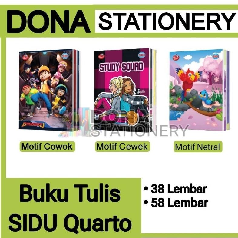 

BUKU TULIS SiDU 38 & 58 LEMBAR BUKU TULIS SINAR DUNIA 10 BUKU