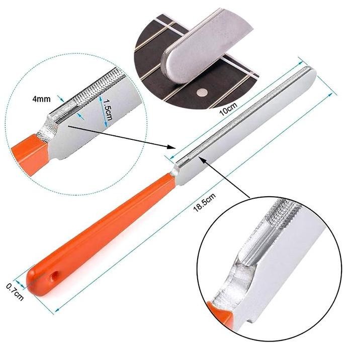 baru Stainless Fret File Gitar Crowning Luthier Tool Fret Gitar