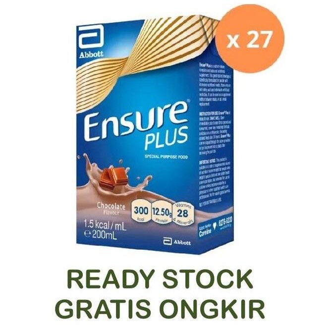

Abbott Ensure Plus Packet Milk Chocolate 27x200ml