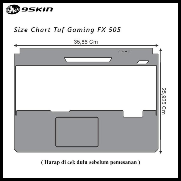 TERBARU SKIN LAPTOP / GARSKIN TUF GAMING FX505-VINYL BLACK CARBON (INSIDE) 