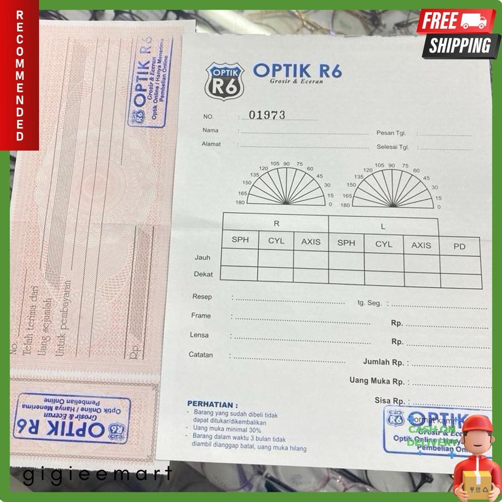 

Nota Optik | Bon Kacamata| Kwitansi Pembelian Kacamata Terlengkap Dan Termurah