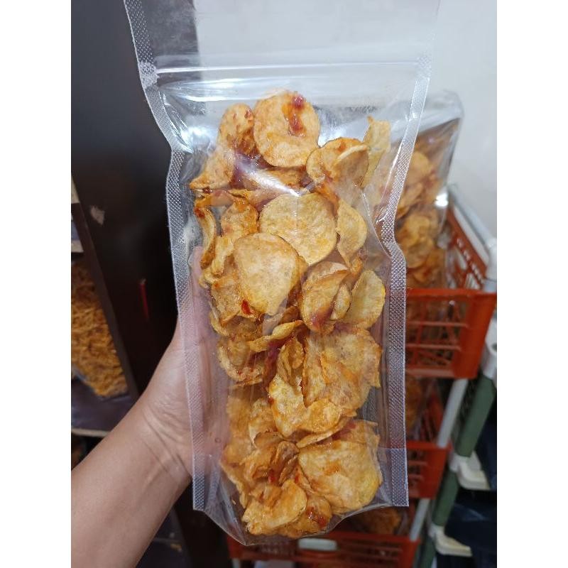 

FM Keripik Kentang Balado 150 Gram Pedas Manis Tanpa Pengawet Homemade Enak Garing Renyah Kriuk