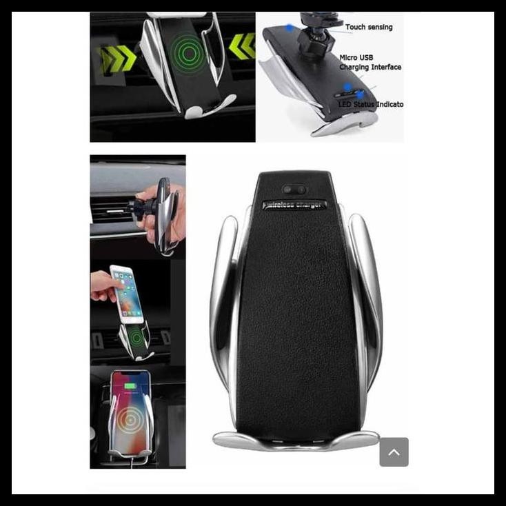 GRATIS ONGKIR CAR CHARGER WIRELESS SMART SENSOR S5 2IN1 HOLDER HP MOBIL GN.AVANZA 