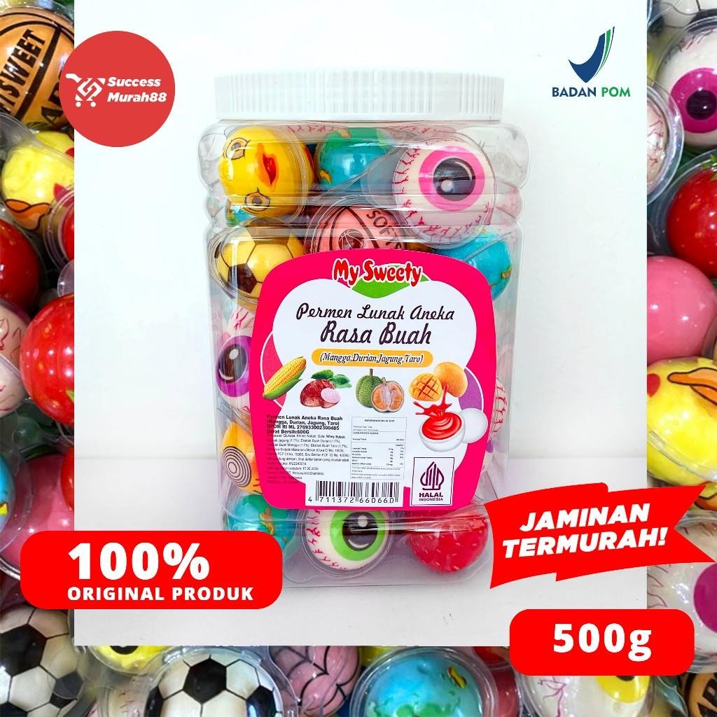 

FM Permen Lunak Halal 50PCS Viral TikTok MY SWEETY Aneka Rasa Buah