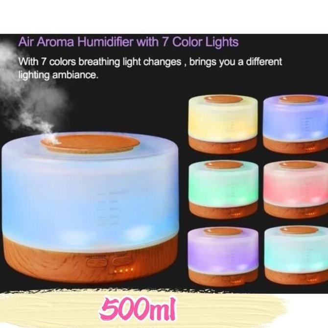 Aromatheraphy Humidifier 920 Motif Kayu Diffuser 500ml 7 Color Light