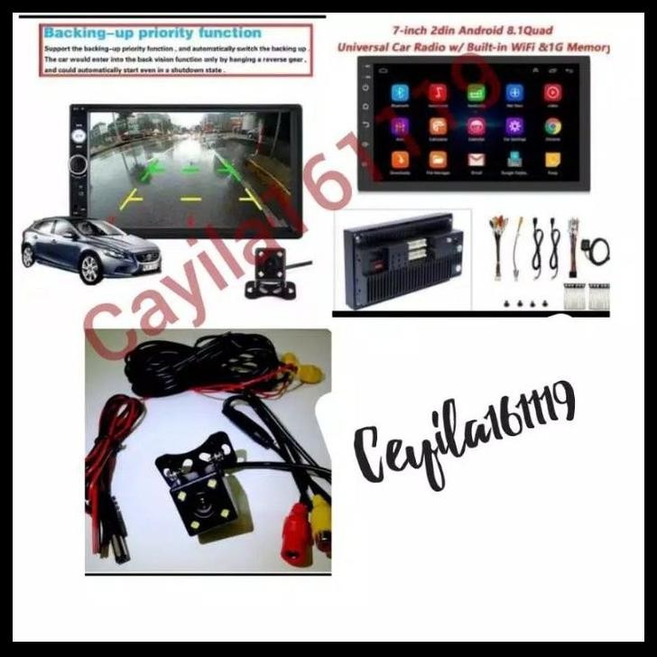 TERMURAH HEAD UNIT DOUBLEDIN TAPE 7" INCH & CAMERA MOBIL ALL NEW BRIO 2018-2020 