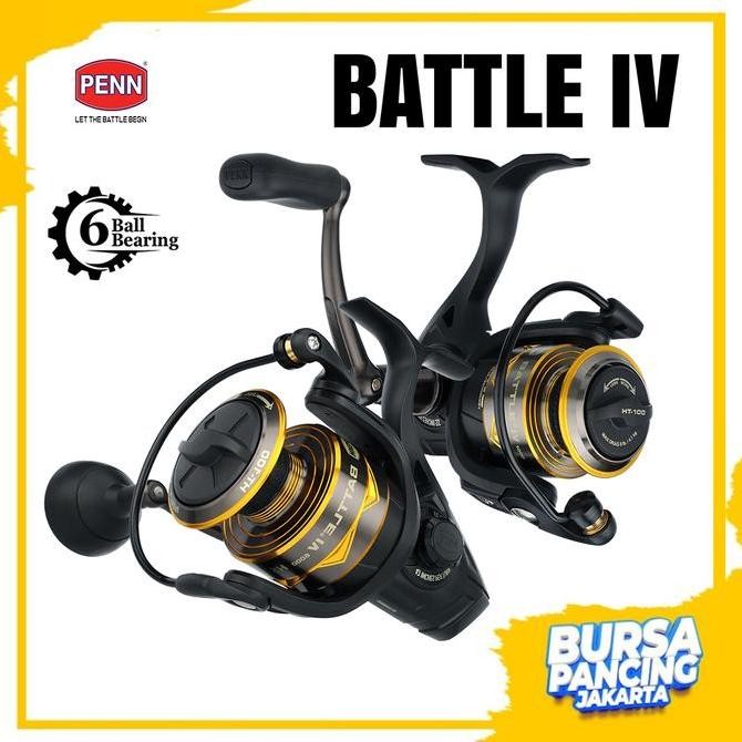 PENN Reel Pancing Spinning BATTLE IV 1000 - 10000 Hydro Armor system Full Metal Body and sideplate R