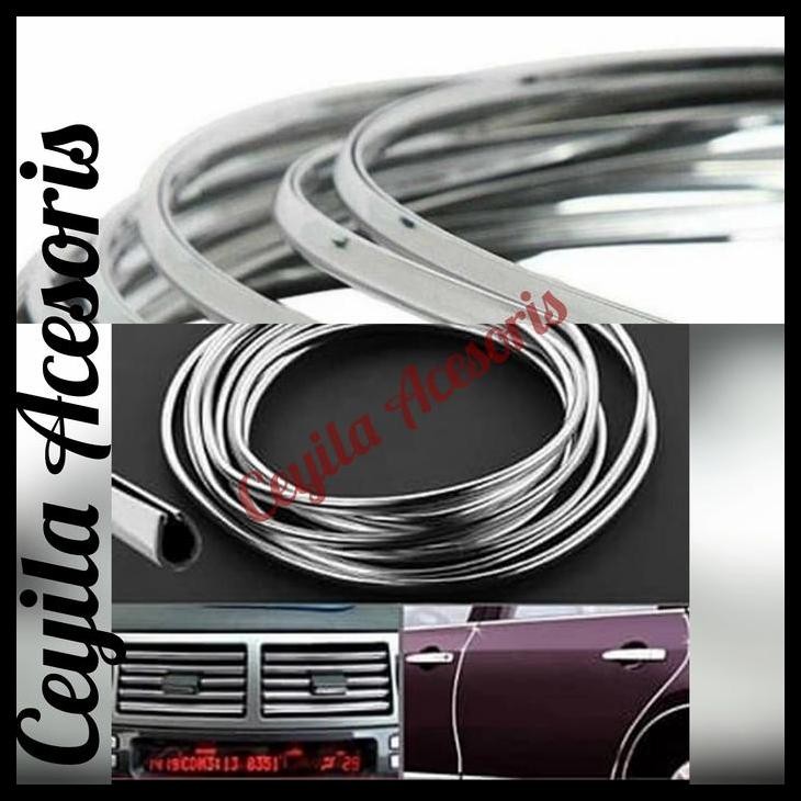 GRATIS ONGKIR LIST PINTU DEKORASI CHROME (4 MTR) MOBIL KARIMUN ESTILO