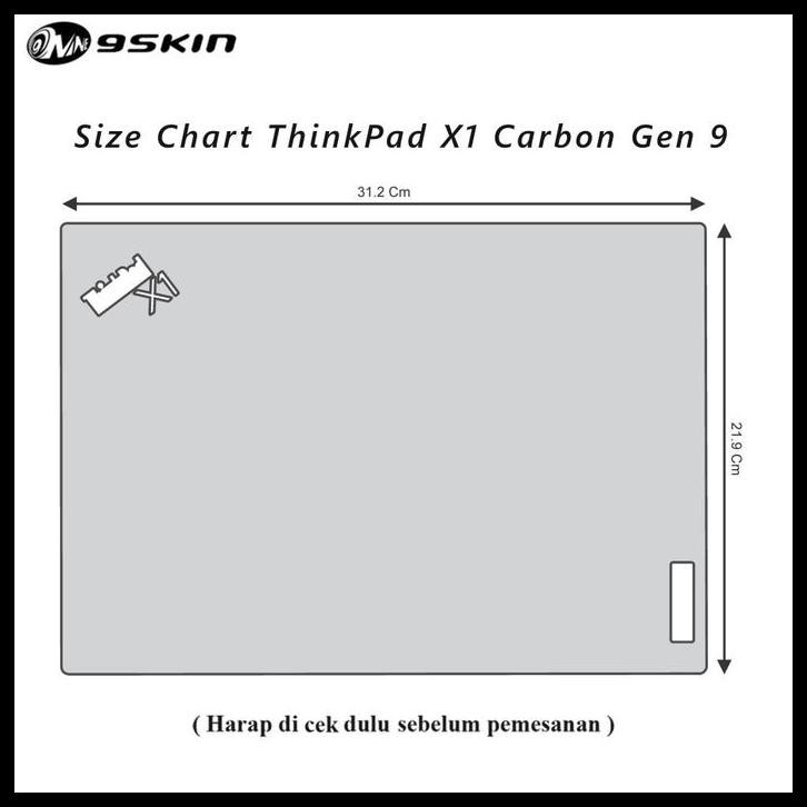 TERMURAH GARSKIN LENOVO THINKPAD X1 CARBON GEN 9 3M BLACK CARBON FRONT