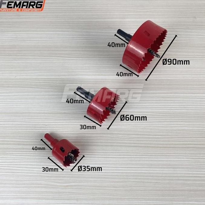 Hole Saw Femarg | Mata Bor Gergaji Meja Kayu Mdf Gromet Bulat Holesaw