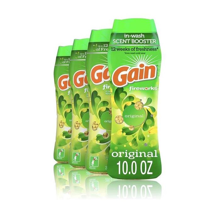 

Gain Fireworks In-wash Scent Booster Beads, Original, 10oz x 4pcs