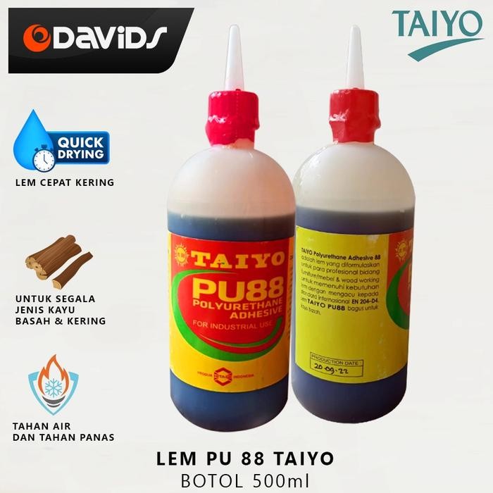 TAIYO LEM PU KAYU SUPER KUAT BASAH MADU GITAR TAHAN AIR CEPAT KERING