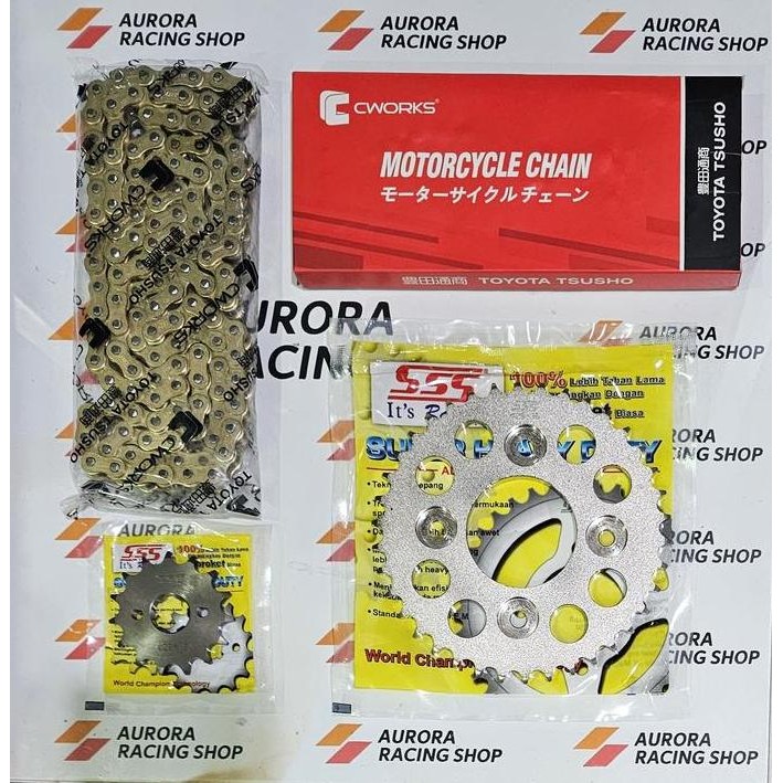 Gear Set Sss 428 Supra X 125 - Supra X 125 Helm In - Blade - Revo - Supra Fit New - Kharisma & Ranta