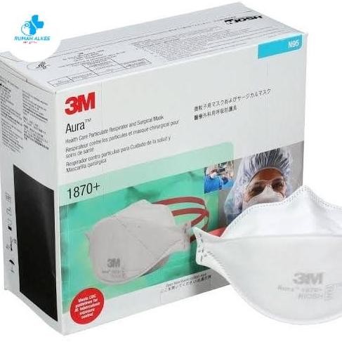 ready 3M Aura 1870+ Masker N95 Surgical Mask isi 20