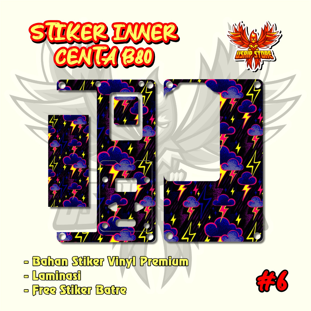 

*2Piece* Stiker Centa B80 Part 2 6 Garskin Stiker Casing Custom Bebas Dan Bayar Ditempat