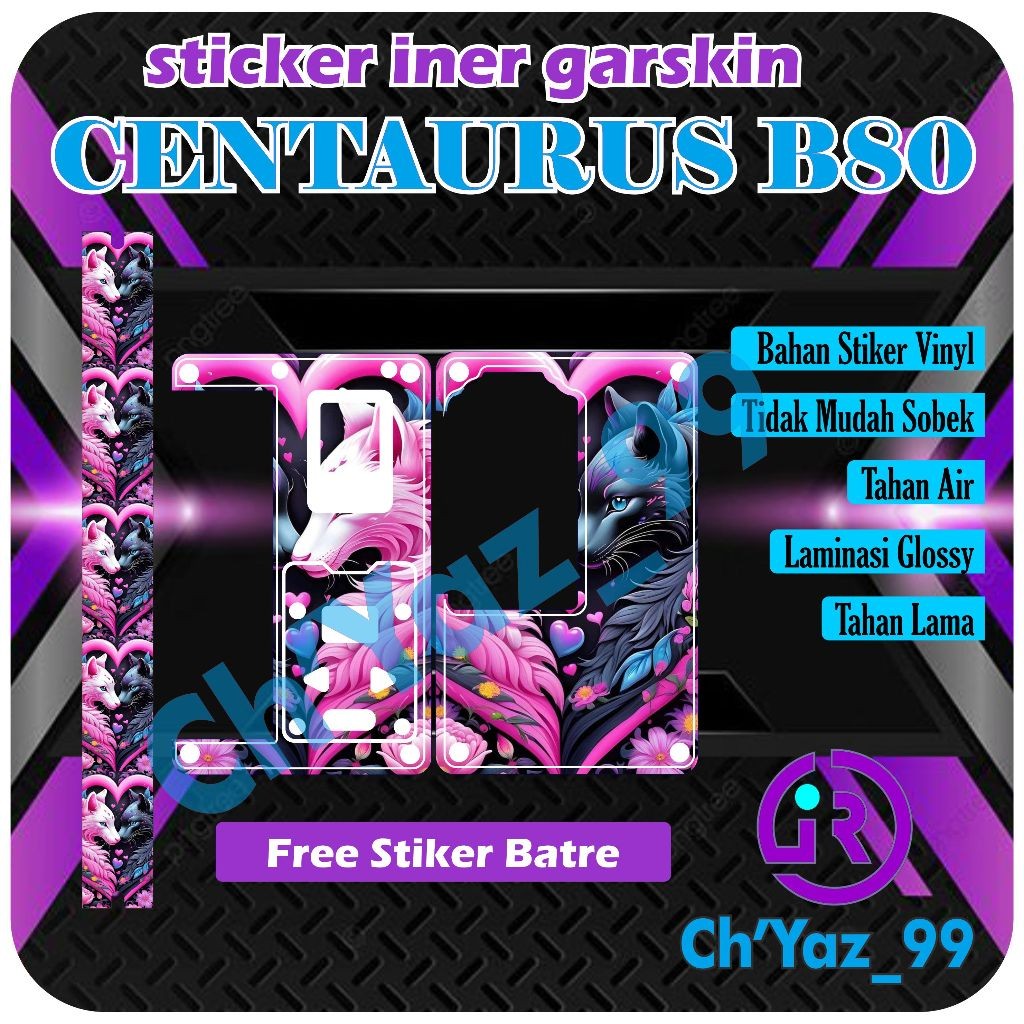 

*2Piece* Chyaz99 B80 Iner Glossy Laminasi 15 Garskin Stiker Casing Custom Bebas Dan Bayar Ditempat
