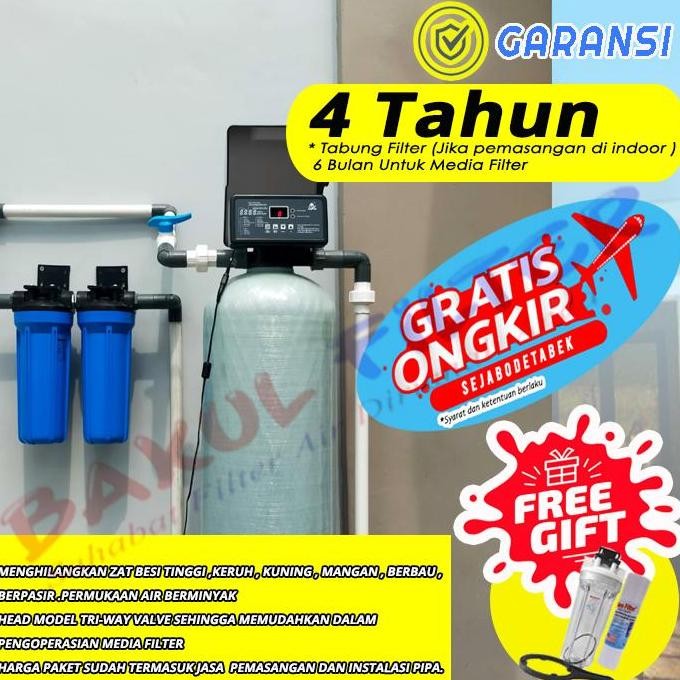 Paket Filter Penjernih Air Sumur/Pdam 1354 Automatic + Pompa Booster