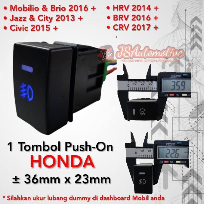 Kabel Relay Set Lampu Foglamp Kabut Depan Bawah Mobil Soket H8/H11/H16 Jp Dengan 1 Tombol Saklar Tek