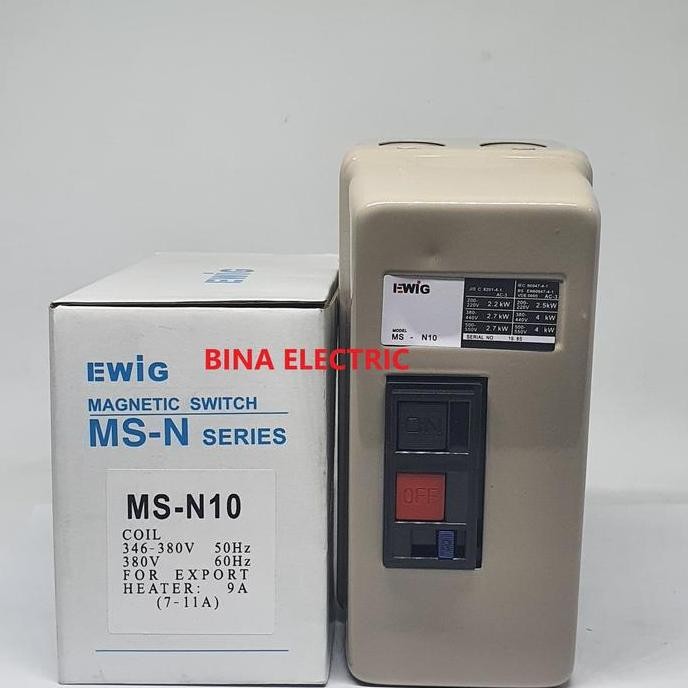 BARU  Dol Stater Ewig MS-N10 MSN10 / Motor Stater ON/OFF Ewig MSN 10 380V