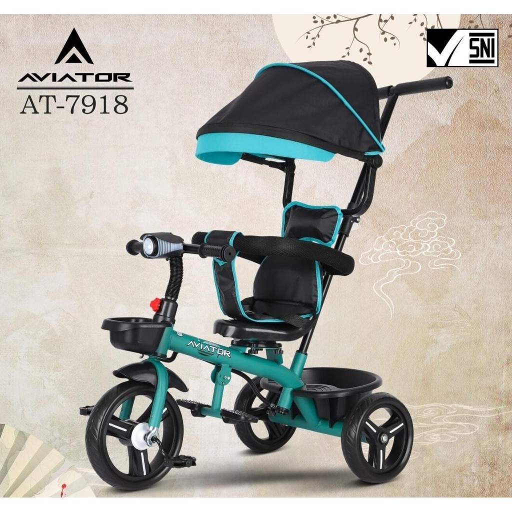 Stroller Sepeda Anak Roda Tiga Aviator AT-7918 Tricycle AT 7918 AT7918