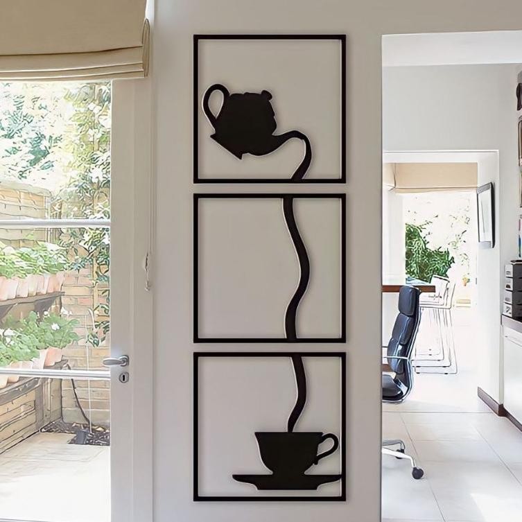 1 Set Dekorasi Dinding Timbul Tea Coffee Untuk Rumah Makan Cafe Warkop Angkringan Coffee Shop