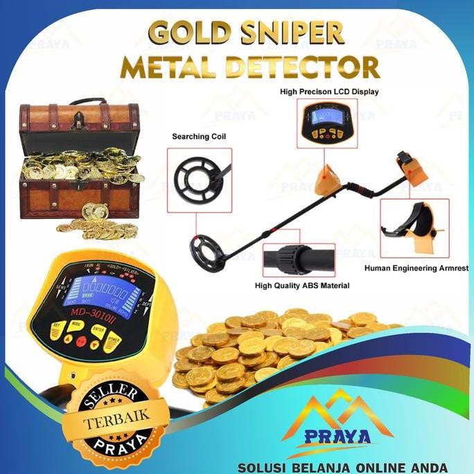 Digital Metal Detector Logam Detektor Emas Perak Gold Silver Iron Besi - Kuning Kualitas Terbaik Har