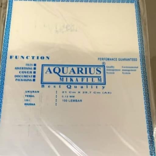 

Plastik Mika Bening Jilid Aquarius F4A4 0.10 0.12Mm Mika Film
