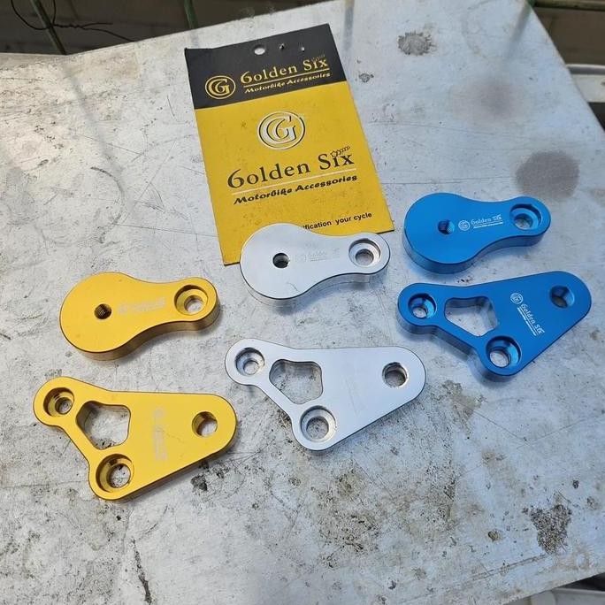 Braket Knalpot Cnc Golden 6 Mio Sporty/Smile, Mio Soul Dan Fino Karbu Diskon