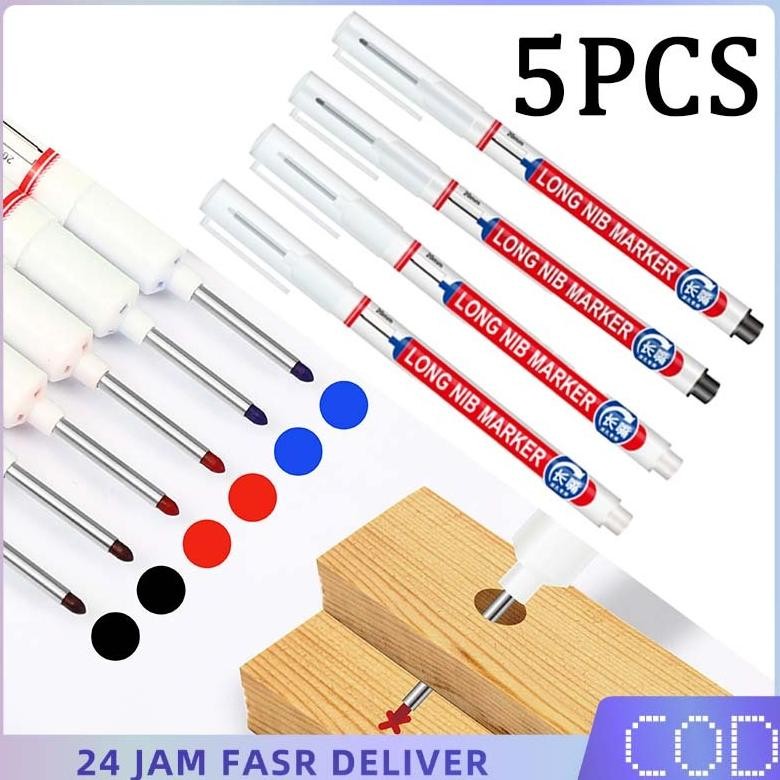 

5pcs/Set Spidol Penanda Besi Spidol Untuk Kayu 20mm Spidol Kepala Panjang Nib DiM