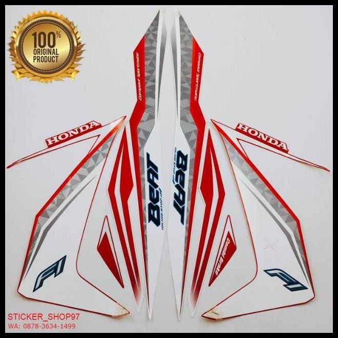 TERBARU (ORI) STRIPING HONDA BEAT FI ESP ISS IDLING 2017 MERAH ORIGINAL