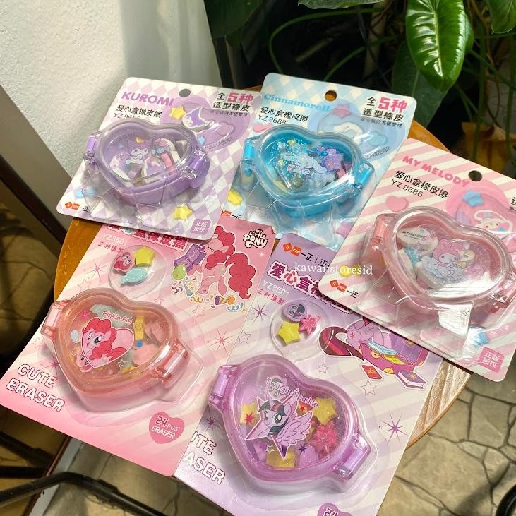 

Eraser Sanrio Tempat Penghapus Watch Eraser Craft Knife Alat Tulis Cute Karakter Kuromi Melody Cinnamorol Unicorn Kuda Poni Unik Lucu Gift Hadiah Kado DiM