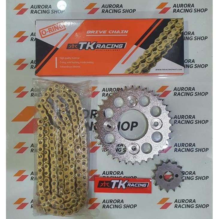 Gear Set Tk 428 Supra X 125 / Blade / Fit New & Rantai Tk O Ring 428 Hpo Gold