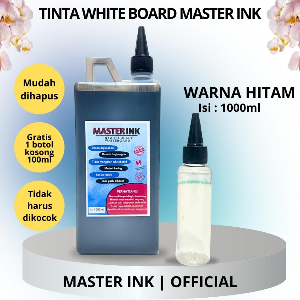 

Tinta Spidol Whiteboard Master INK Tinta Isi Ulang Spidol Master INK HITAM 1000ml DiM