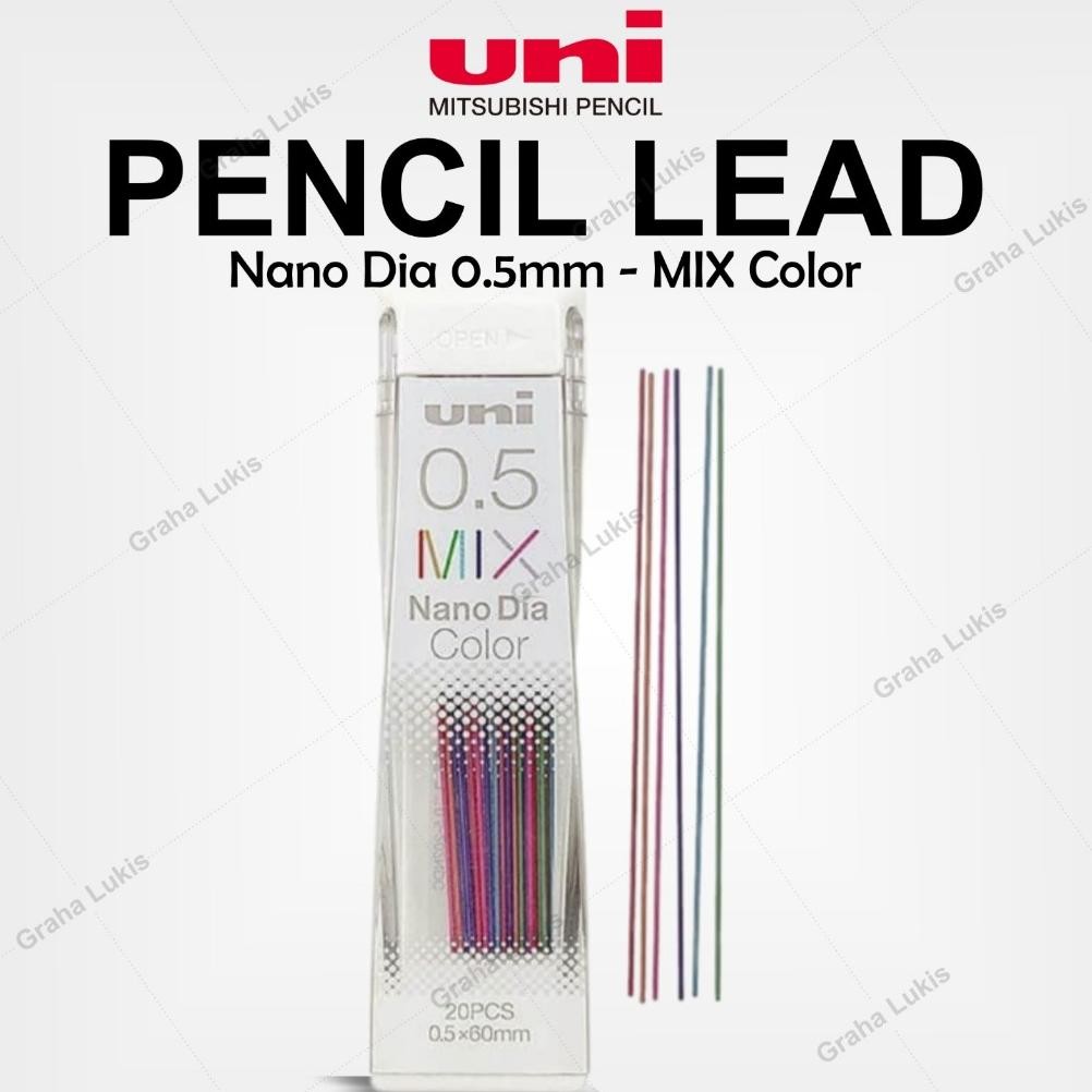 

Uni Nano Dia Pencil Lead 0.5 mm - Mix Color / Isi Pensil Mekanik 0.5 DiM