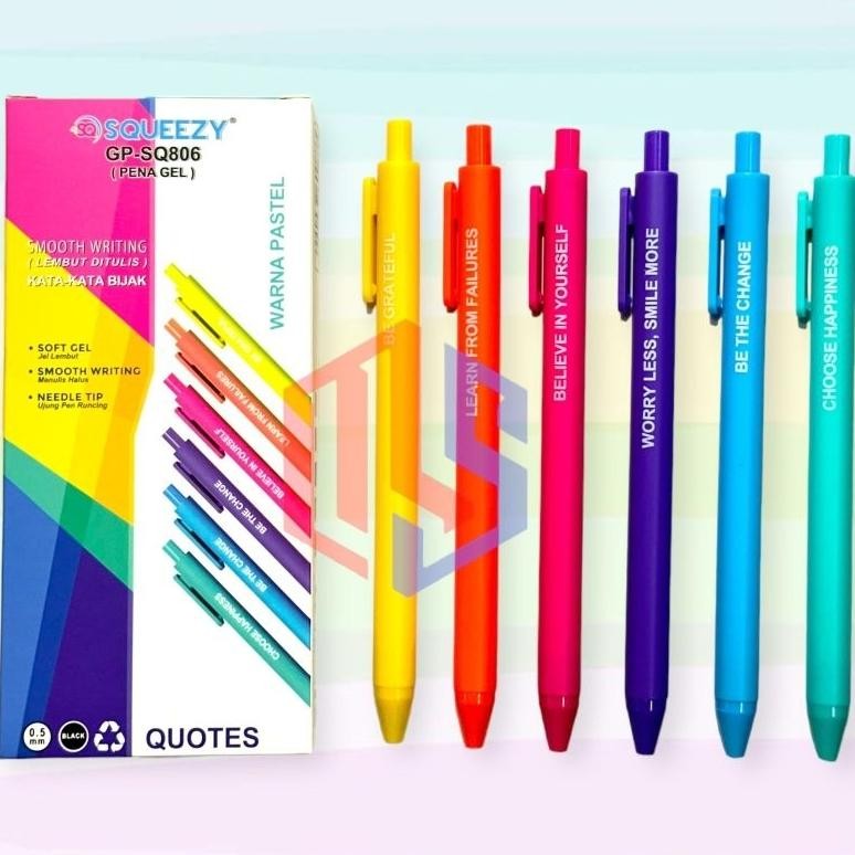 

Pulpen / Ballpoint / Pen Gell Squeezy GP - SQ806 (12 Pcs) DiM