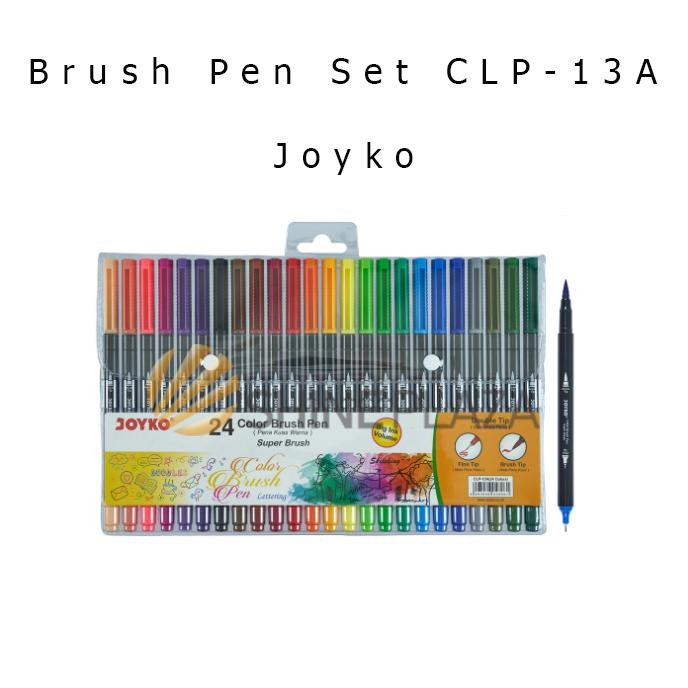 

Color Brush Pen Joyko 24 Colors CLP-13A Pena Spidol Kuas Warna Murah DiM