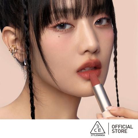 3Ce Official Cashmere Hug Matte Lipstick - Transferproof Ringan Soft Hugging Sensation Lipstik Ombre
