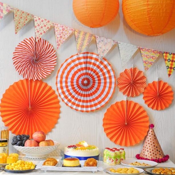 

paperfan set isi 6 warna pink biru hitam silver gold rosegold kuning ungu hijau pastel DiM