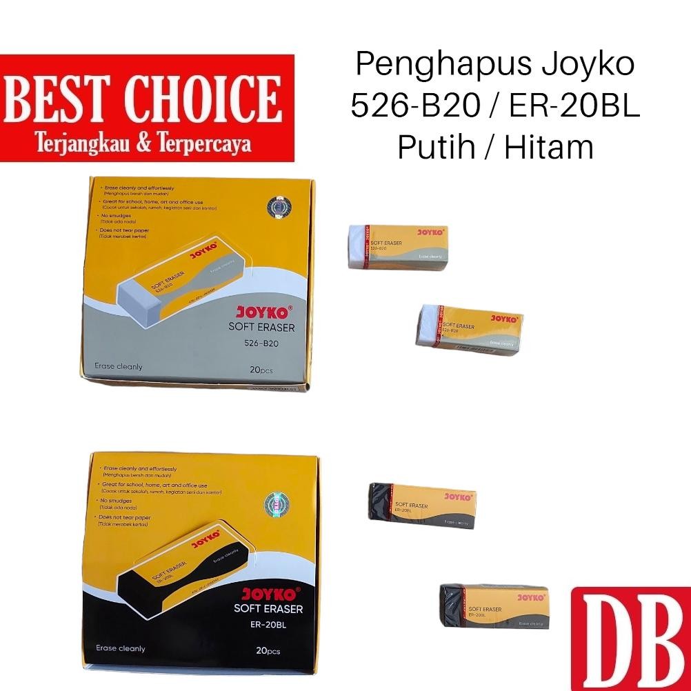 

(20pcs) Penghapus / Eraser Joyko Besar ER-20BL (Hitam) / 526 B20 (Putih) 20pcs DiM
