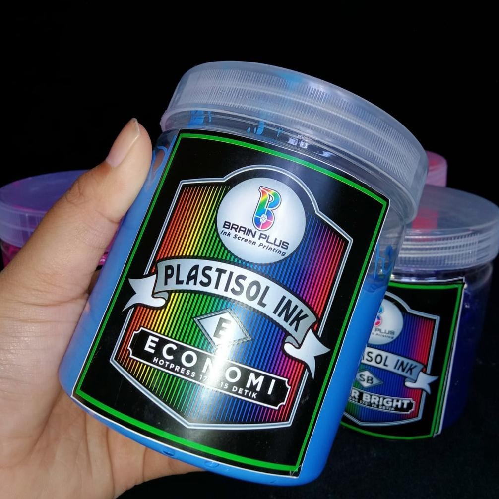 

Tinta Sablon PLASTISOL FLOURESCENT Brain Plus BIRU 500gr DiM