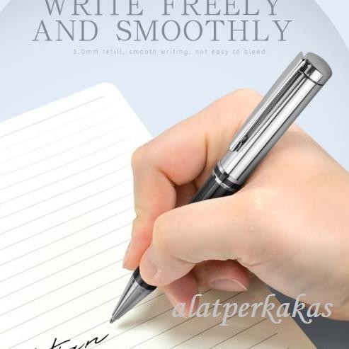 

Pulpen Elegan Stainless Steel High Quality Metal Ballpoint - Bisa Refill Parker Compatible DiM