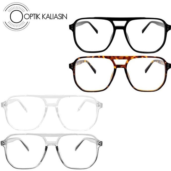 Frame Kacamata Pria Klasik/Vintage/Aviator Best Seller Lentur 3056Bl Pasti Ori