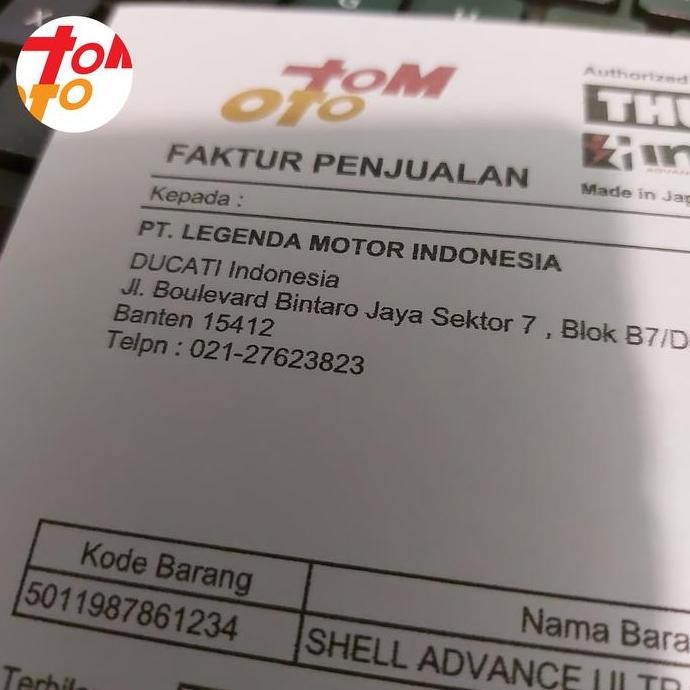 baru SHELL ADVANCE ULTRA 15W50 , Recommended by DUCATI