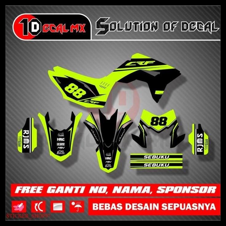 GRATIS ONGKIR PREMIUM DECAL CRF 150L HIJAU FULL BODY DECAL STIKER CRF 150 SPORTY 
