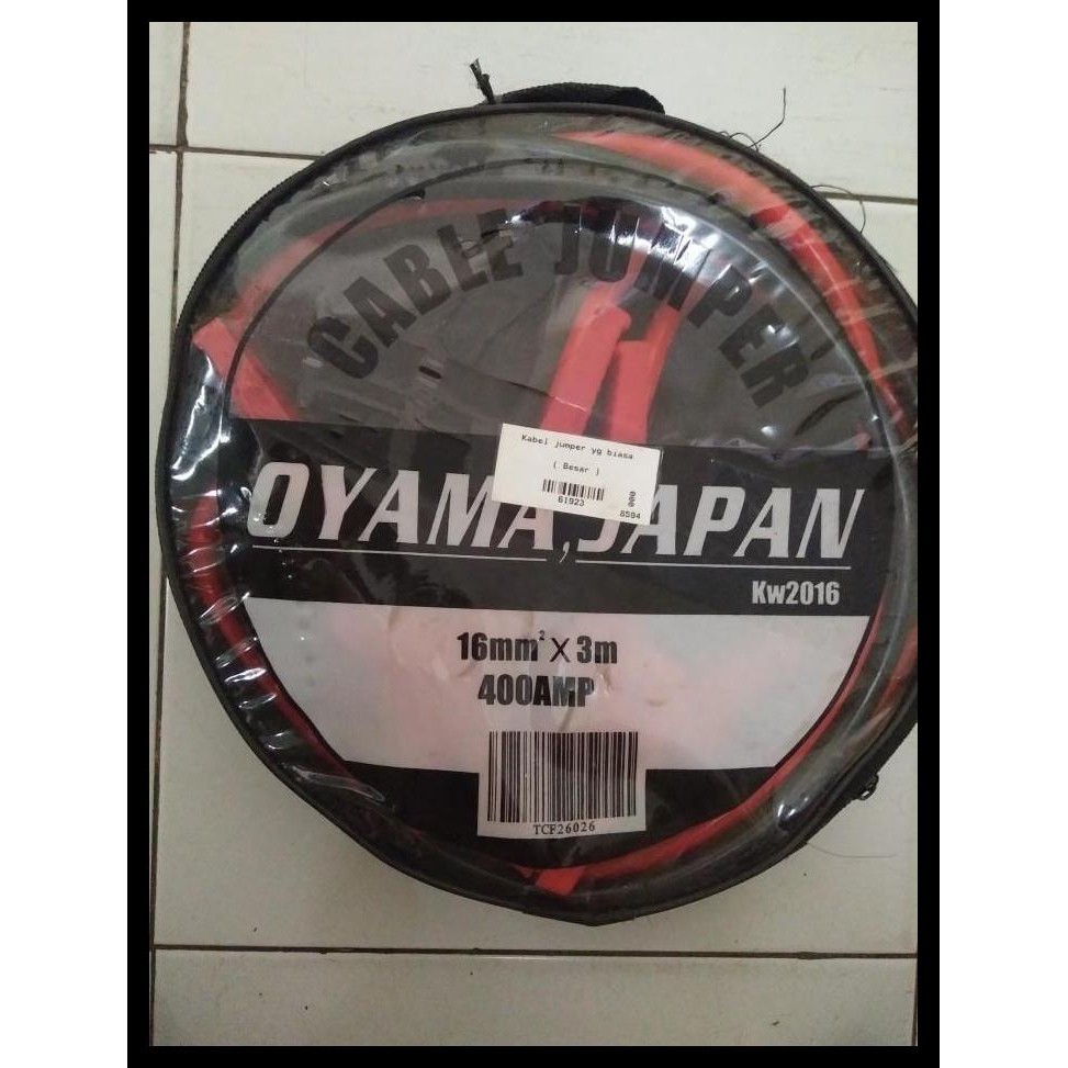 TERBARU KABEL JUMPER AKI MOBIL 400 AMPERE KUAT TEBAL 16 MM X 3 M OYAMA JAPAN 