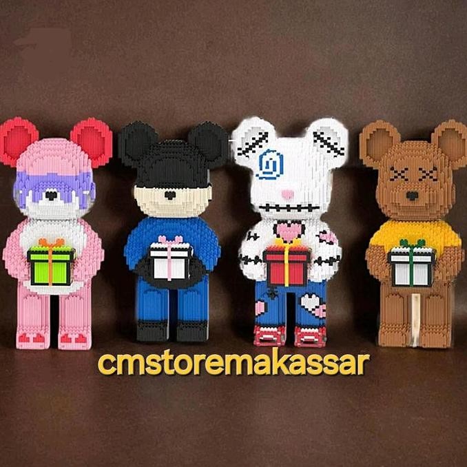 Mainan Balok Susun Anak Lego Bricks Nano Block Puzzle 3D Jumbo Violent Bear Gift Bear Series