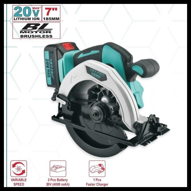 HOT DEAL MESIN CIRCULAR SAW 7 INCH / CIRCULAR SAW BATERAI 20 VOLT NRT CX 58 
