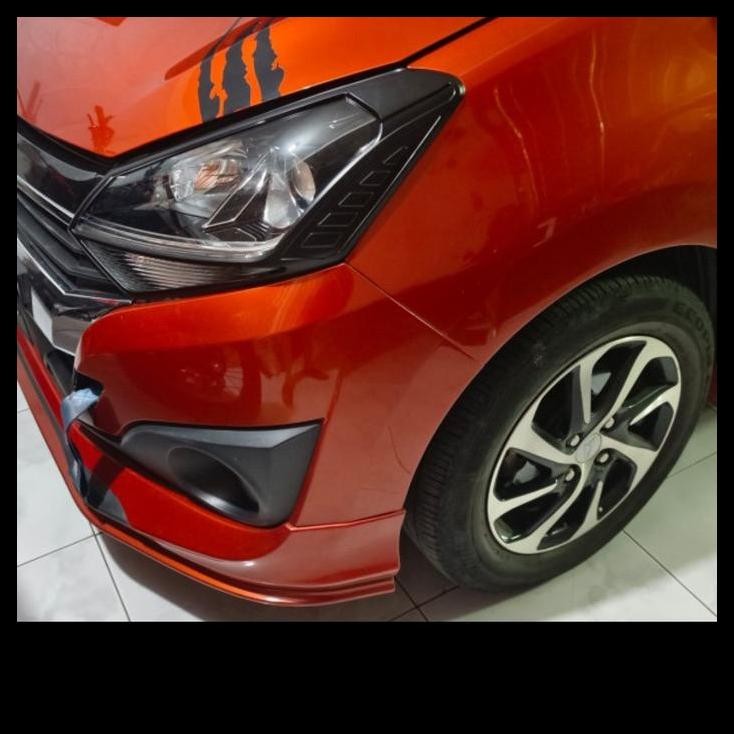 DISKON GARNISH LAMPU AGYA 2017-2021 HITAM DEPAN BELAKANG 