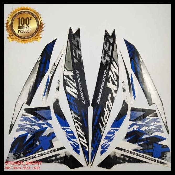 GRATIS ONGKIR (ORI)  STRIPING  YAMAHA JUPITER MX NEW 135 2014 HITAM PUTIH BIRU 